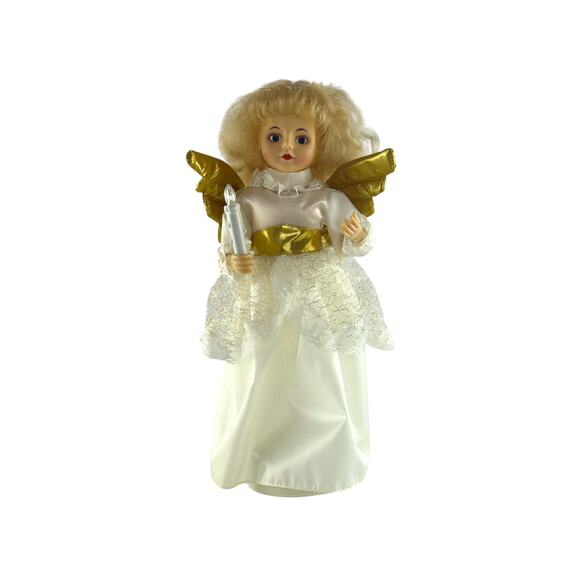 Vintage Animated Telco Angel Motionette 17" Christmas Display Figure With Candle - Picture 3 of 16